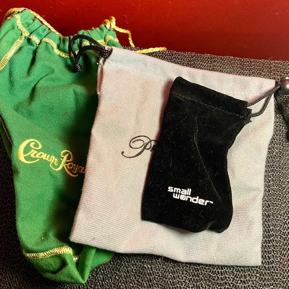 Cloth Drawstring Pouch Lot Of 3 Storage Rare